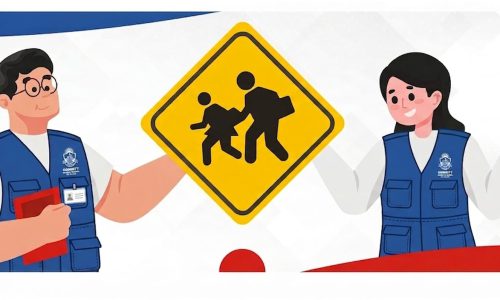 personas con chaleco Seguridad vial en acción para docentes